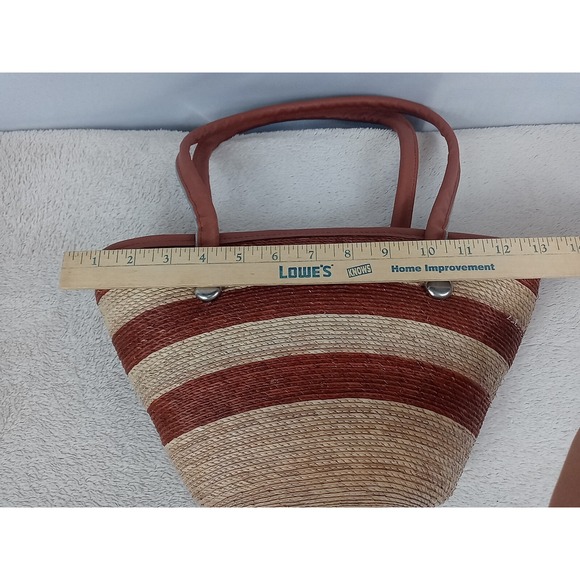Vintage Fashion Straw Handbag Woven Rattan Top Handle‎ Bag Small Wicker Purse - Picture 8 of 11
